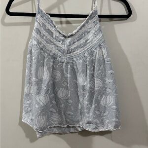 Joie Lace Trim Floral Blouse